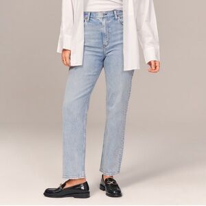 Abercrombie Curve Love Ultra High Rise Ankle Straight Jean